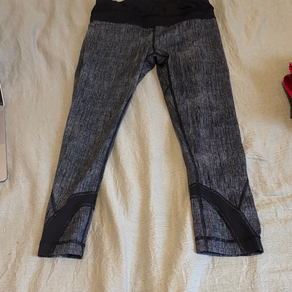 lululemon athletica Black and Gray Leggings